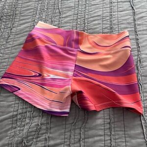 Kids Colorful, Athletic, workout shorts.